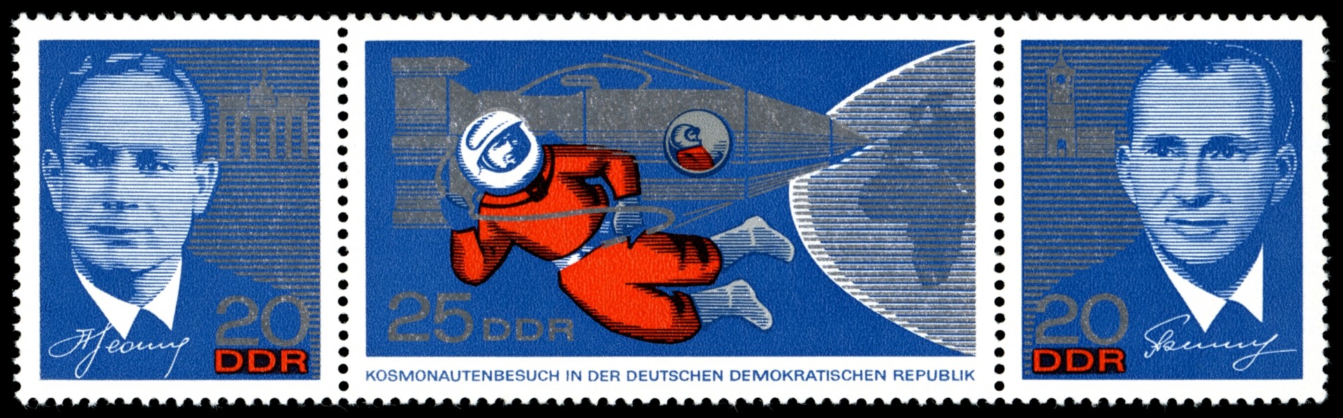Stamps of Germany (DDR) 1965, MiNr Zusammendruck 1138-1140