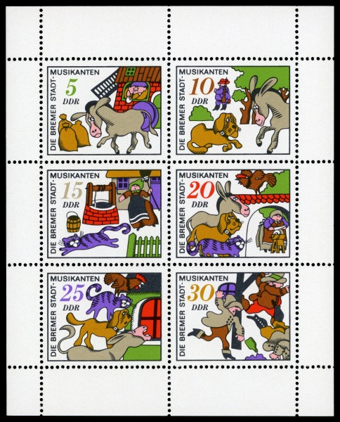 Stamps of Germany (DDR) 1971, MiNr Kleinbogen 1717-1722