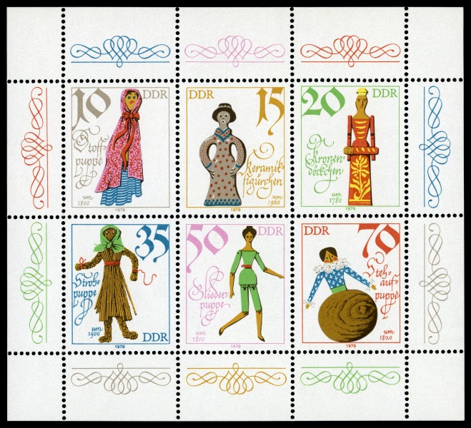 Stamps of Germany (DDR) 1979, MiNr Kleinbogen 2472-2477