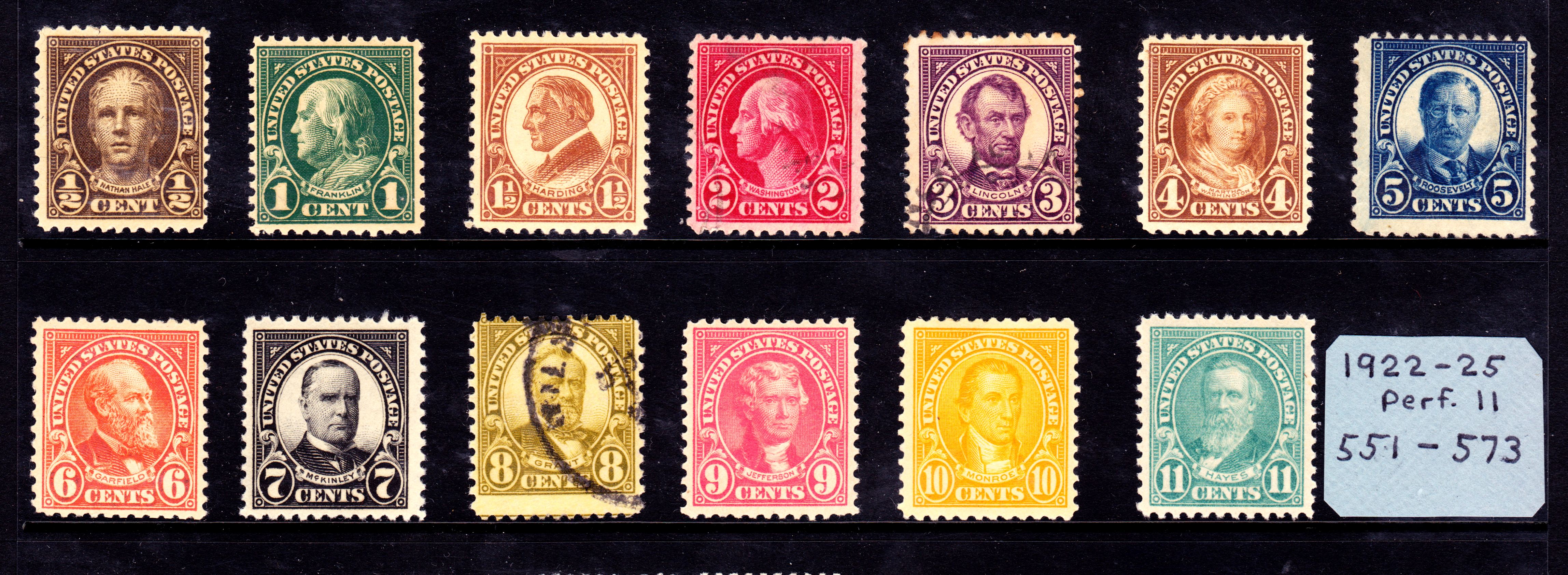 Regular Issue 1920s 1-11c