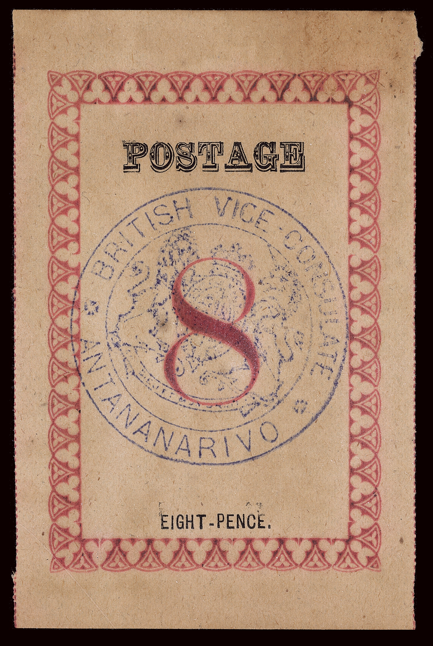 Stamp BCM Madagascar 1886 8d