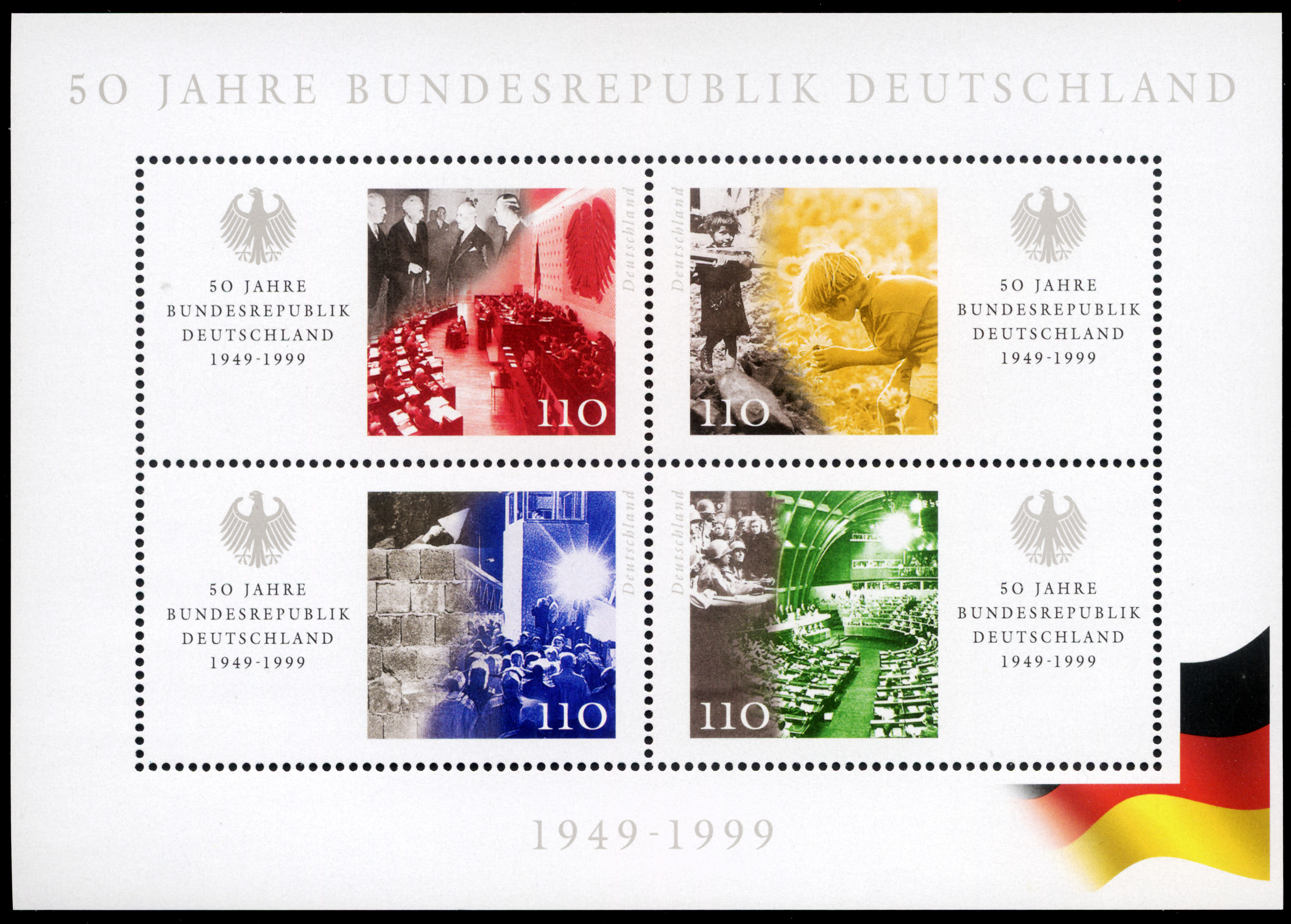 Stamp Germany 1999 Block49 50 Jahre BRD
