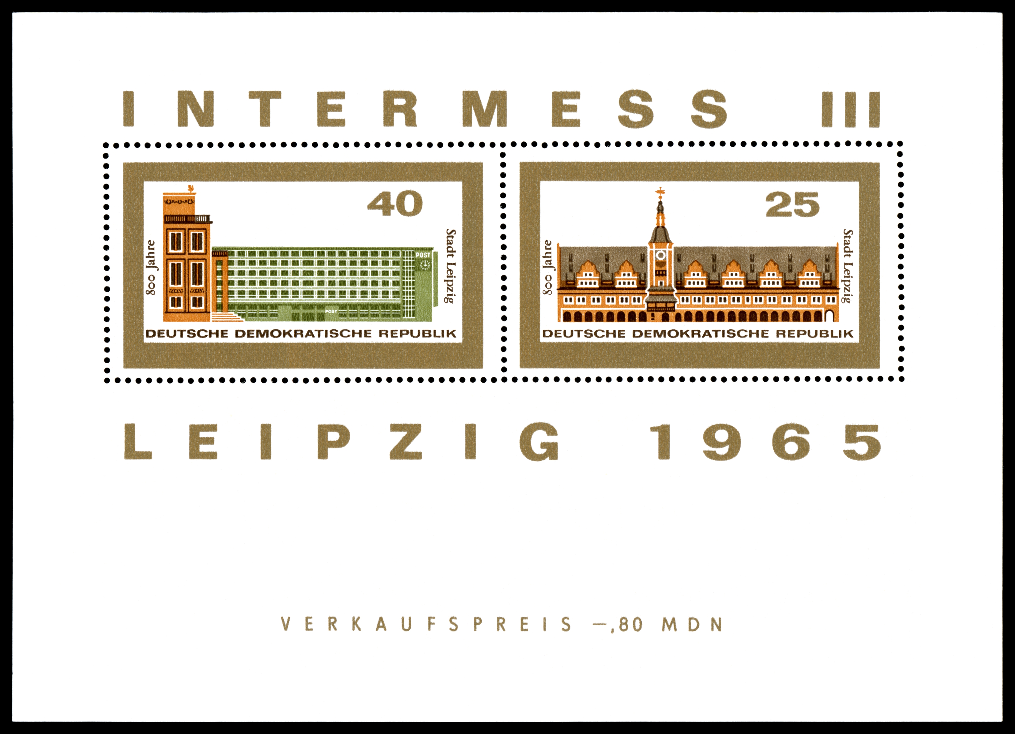 Stamps of Germany (DDR) 1965, MiNr Block 024