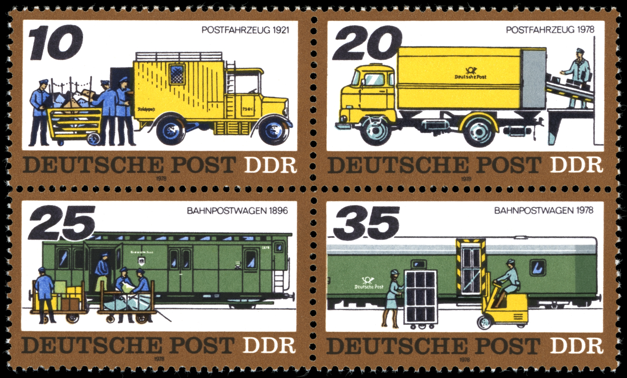 Stamps of Germany (DDR) 1978, MiNr Zusammendruck 2299-2302