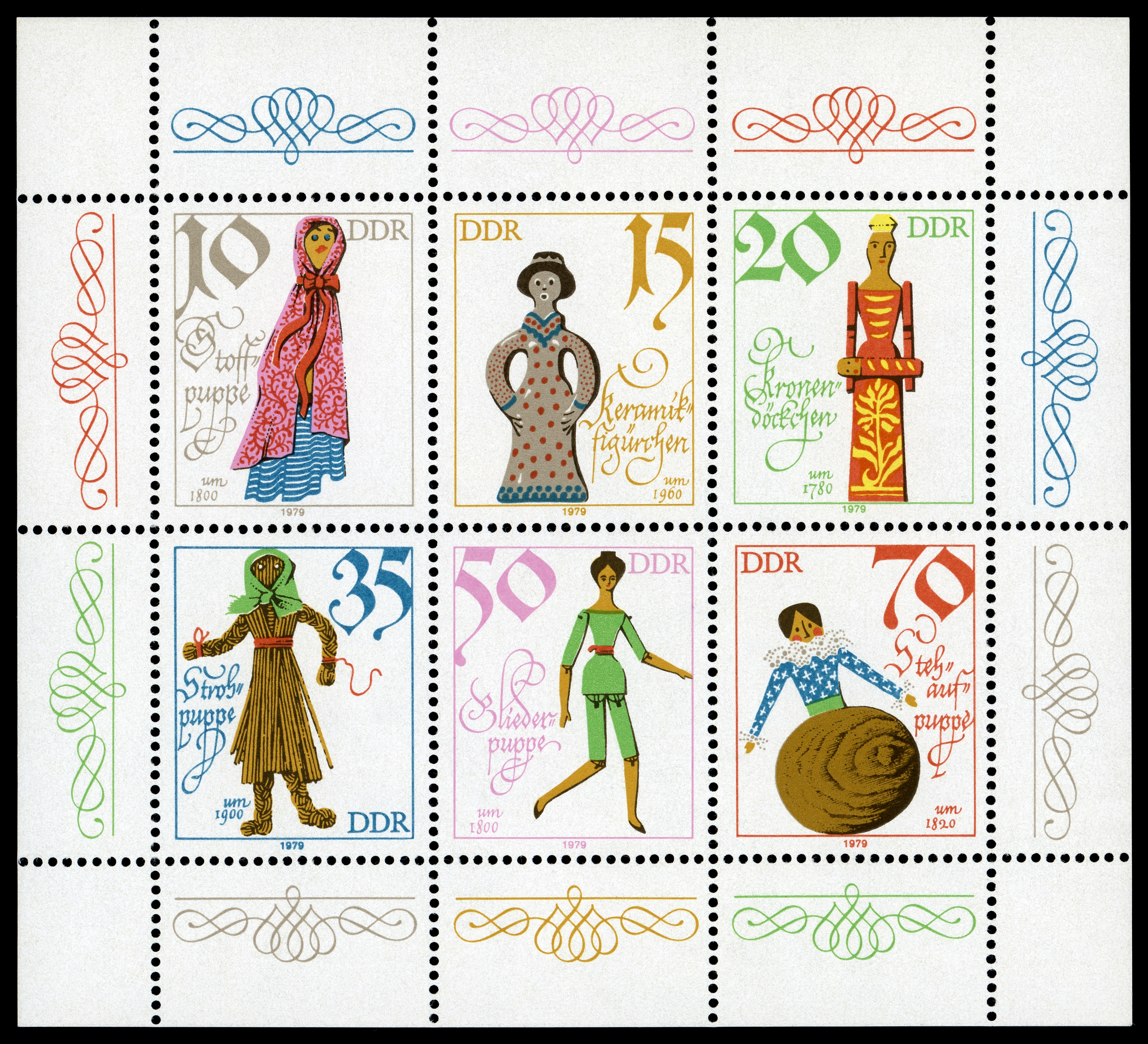 Stamps of Germany (DDR) 1979, MiNr Kleinbogen 2472-2477
