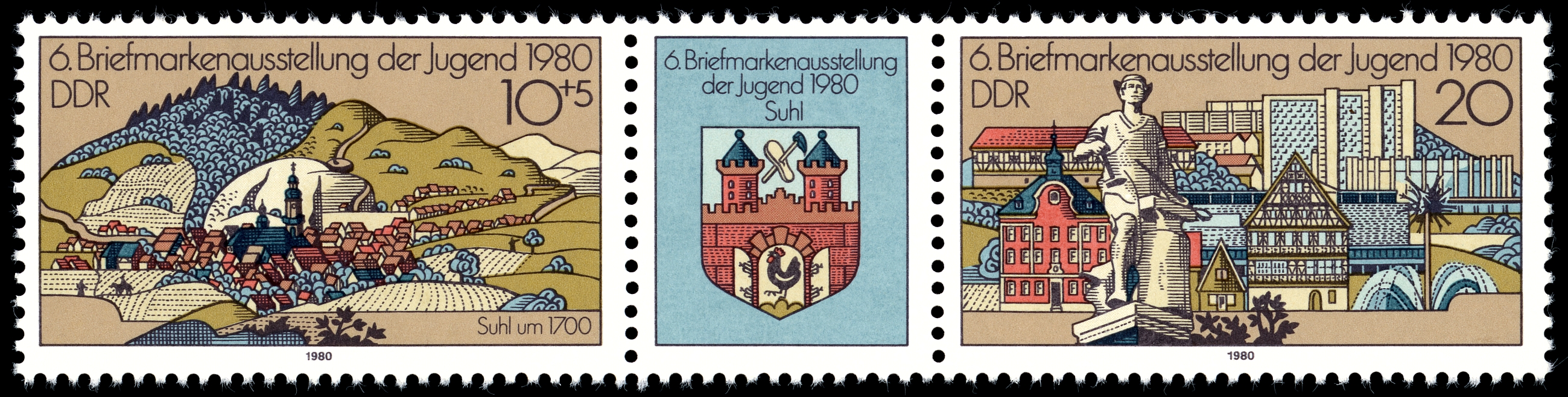 Stamps of Germany (DDR) 1980, MiNr Zusammendruck 2532, 2533