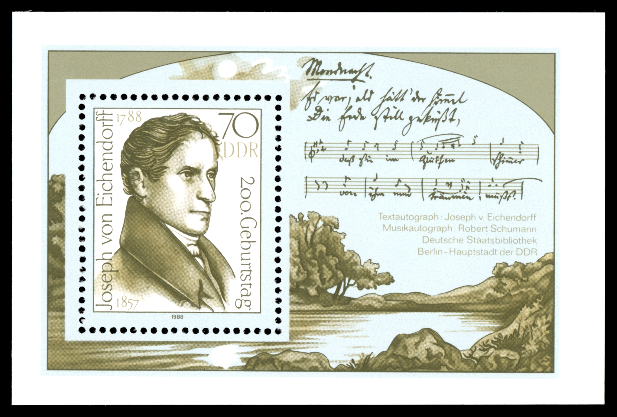 Stamps of Germany (DDR) 1988, MiNr Block 092
