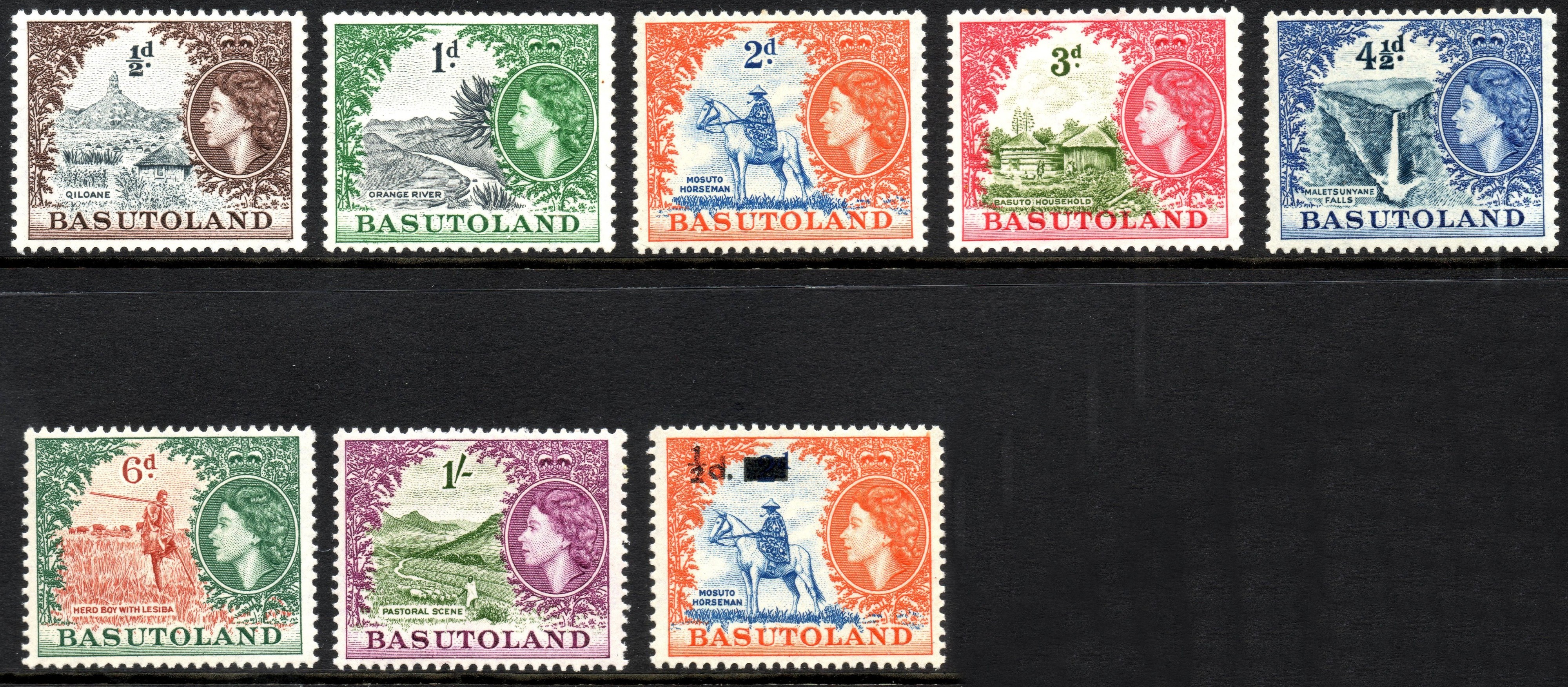 Basutoland 1954-59 stamps