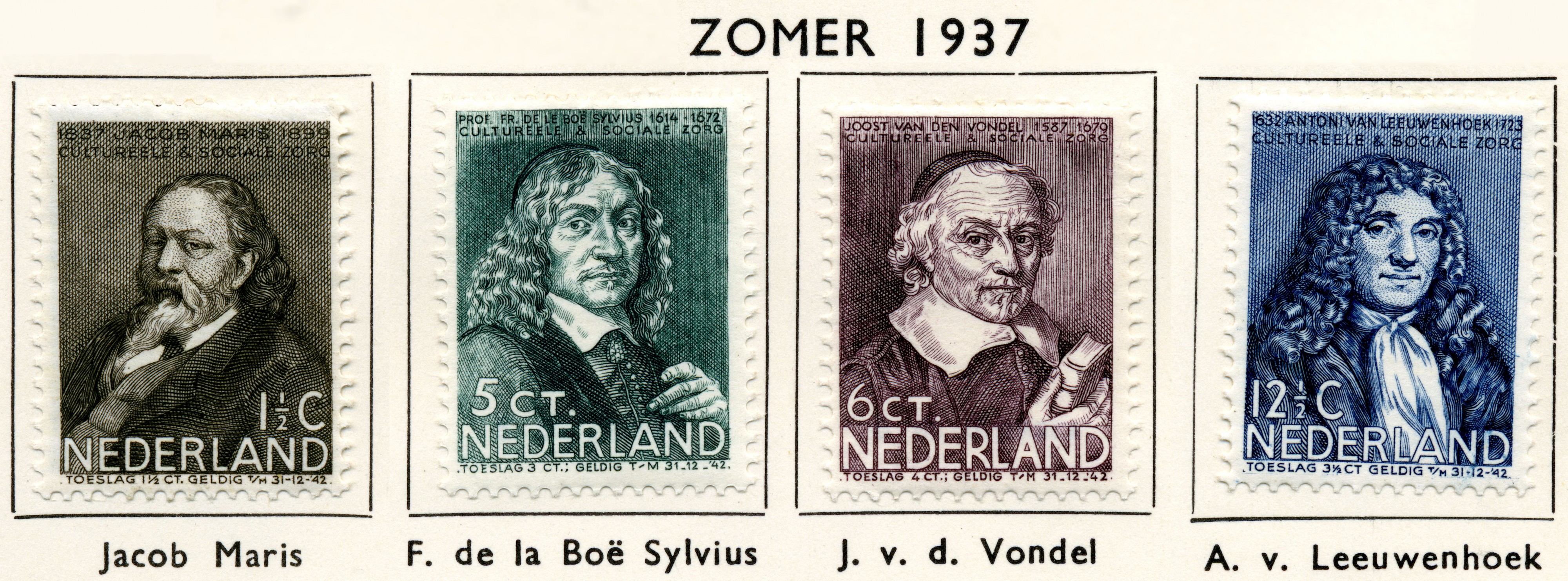 Postzegel NL 1937 nr296-299