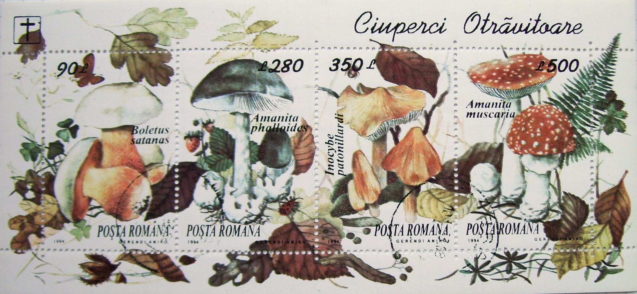 Timbre ciuperci otravitoare
