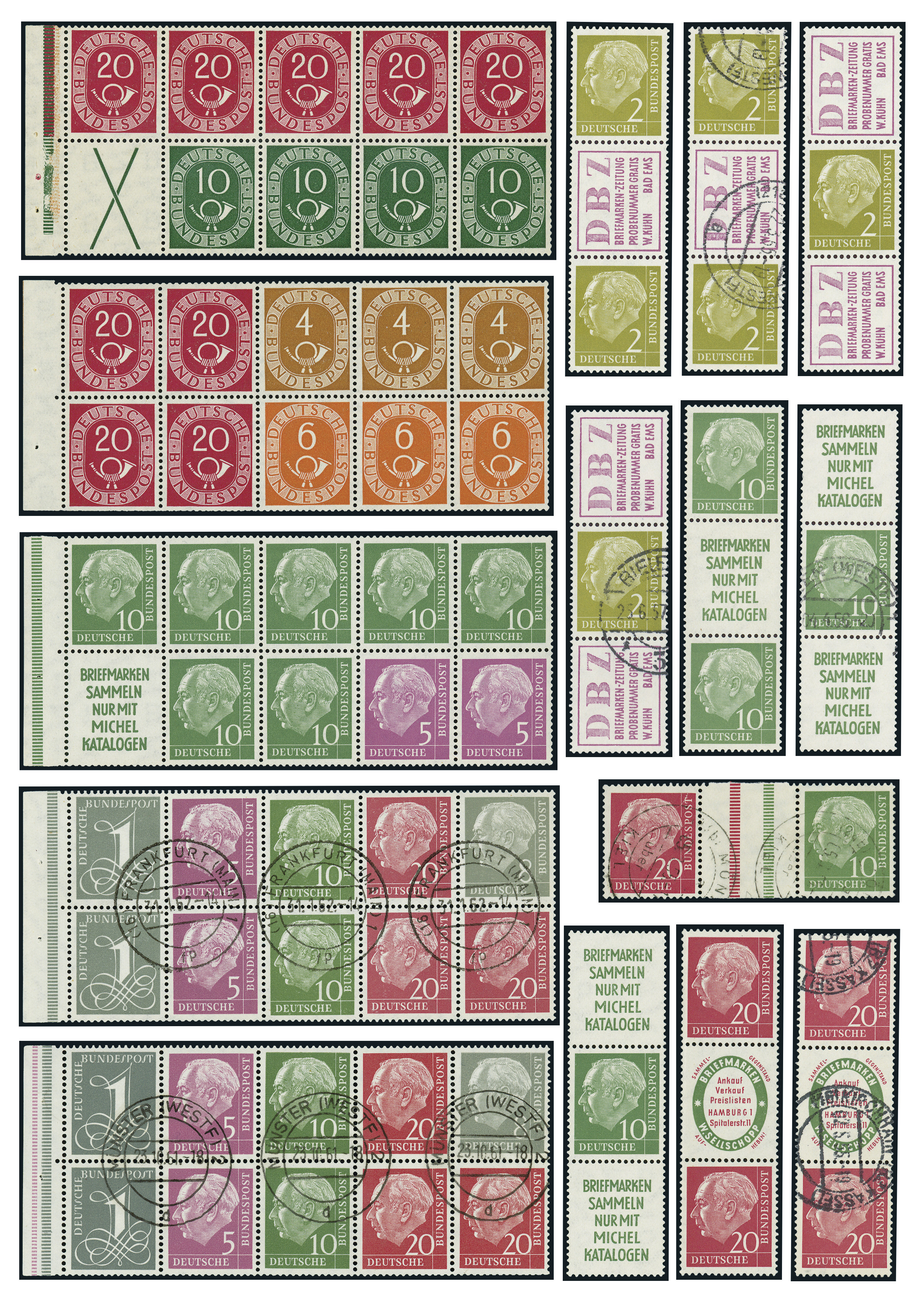 Zusammendrucke Deutsche Bundespost