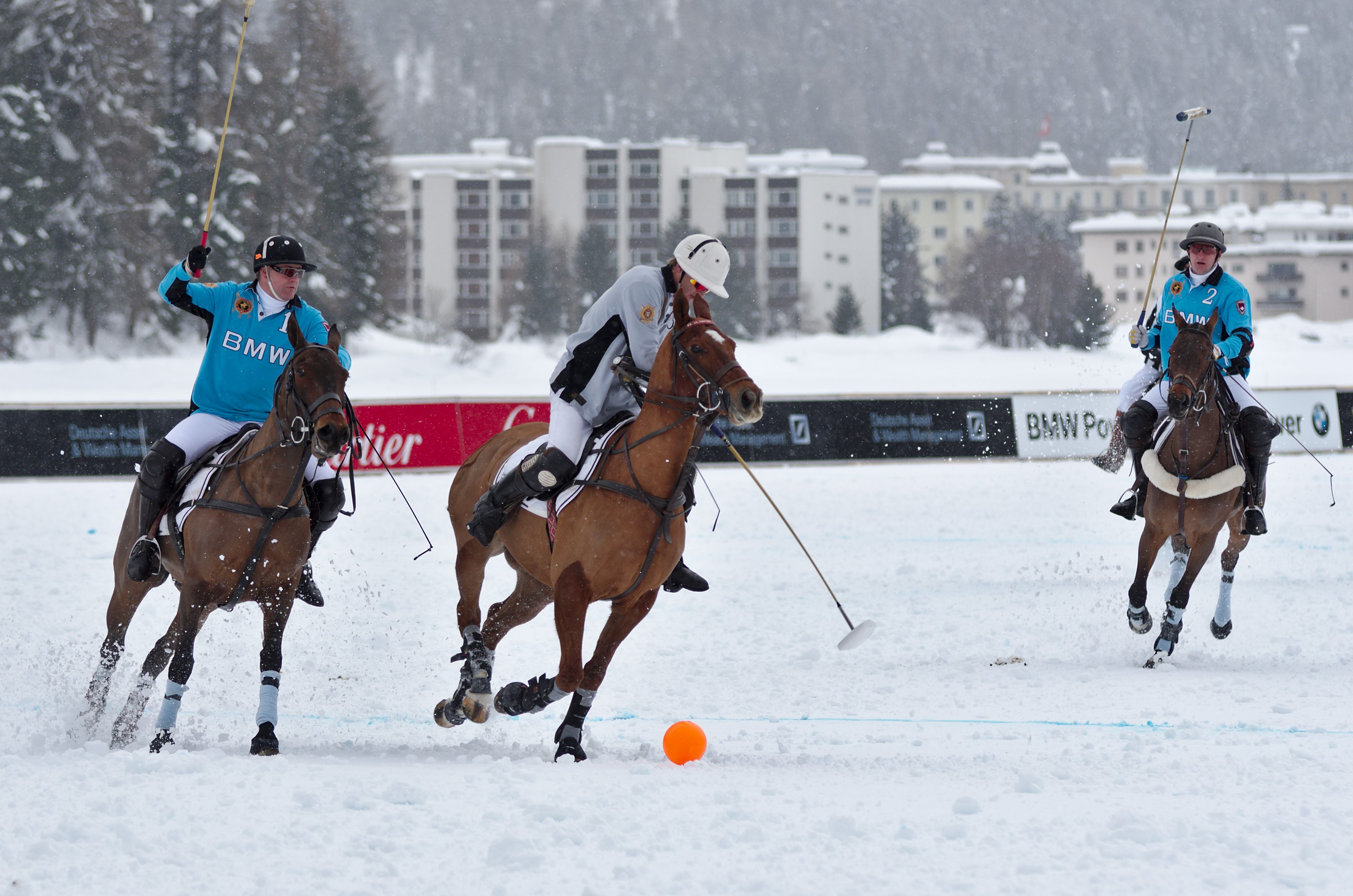 30th St. Moritz Polo World Cup on Snow - 20140201 - BMW vs Deutsche Bank 7