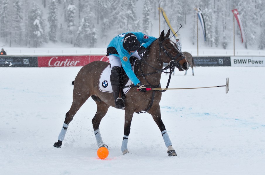 30th St. Moritz Polo World Cup on Snow - 20140202 - BMW vs Deutsche Bank 12