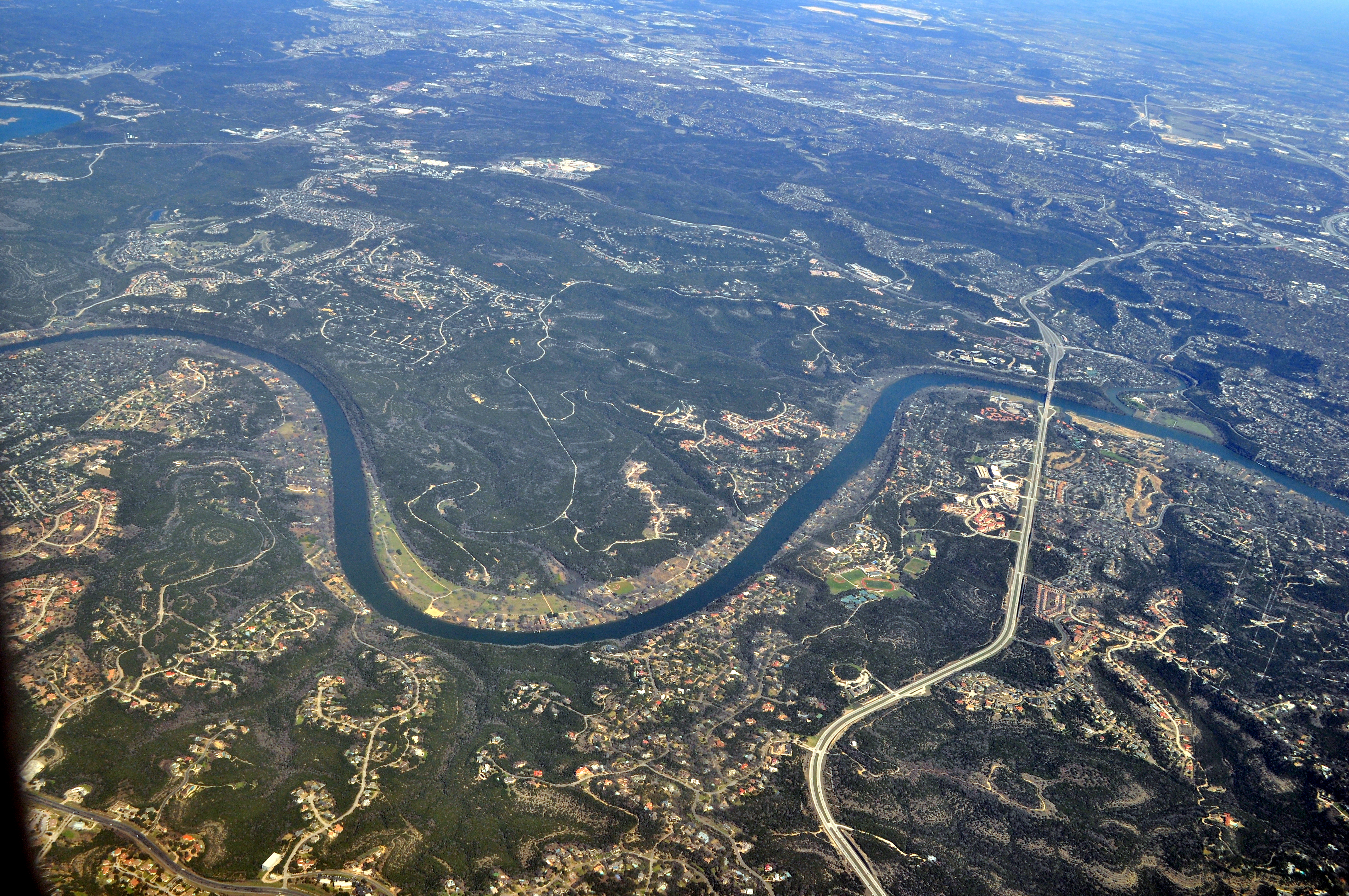 Aerial - Colorado River and Emma Long Metropolitan Park 01