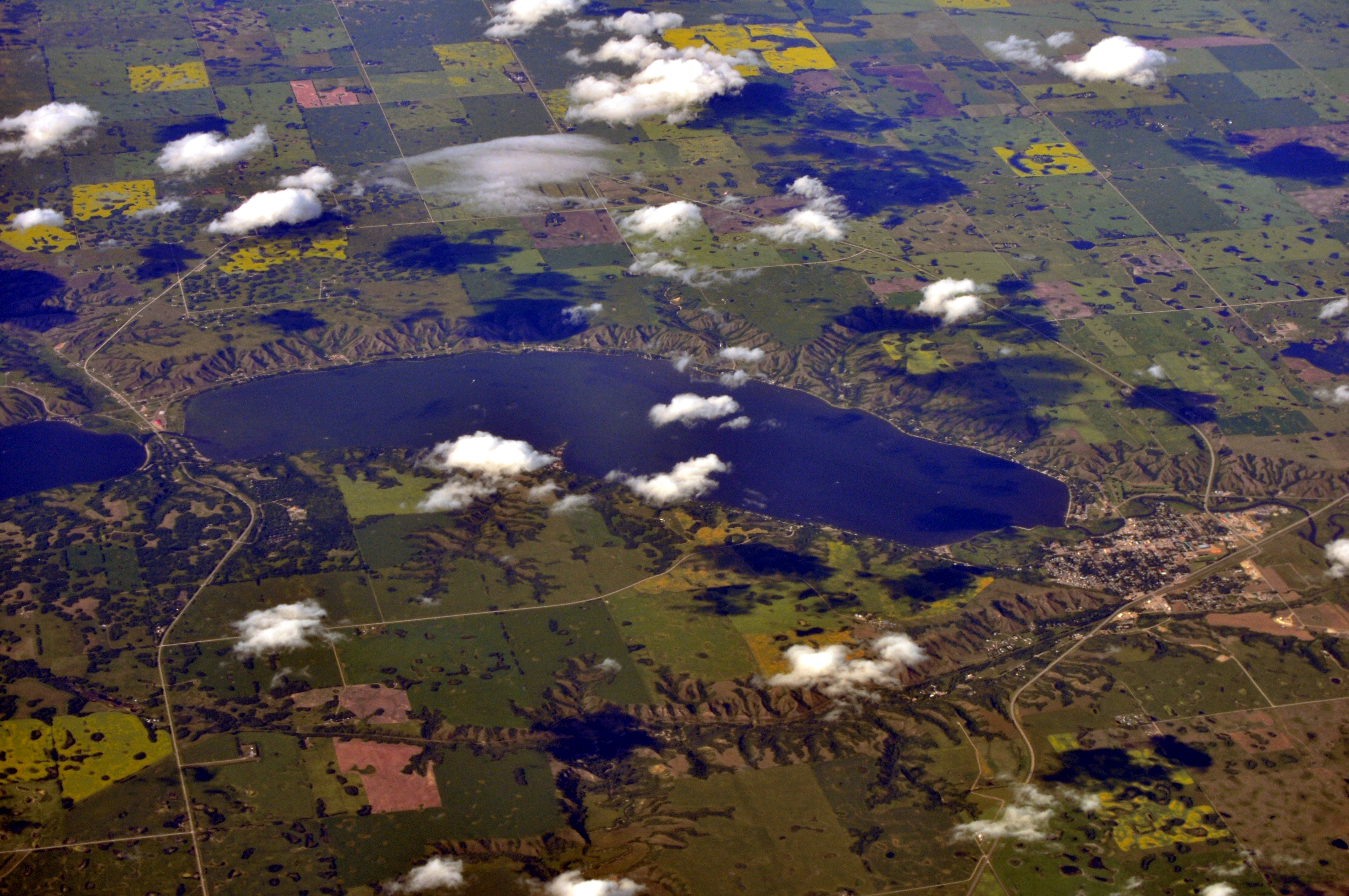Aerial - Fort QuAppelle, Saskatchewan and Echo Lake 01 - white balanced (10619298233)