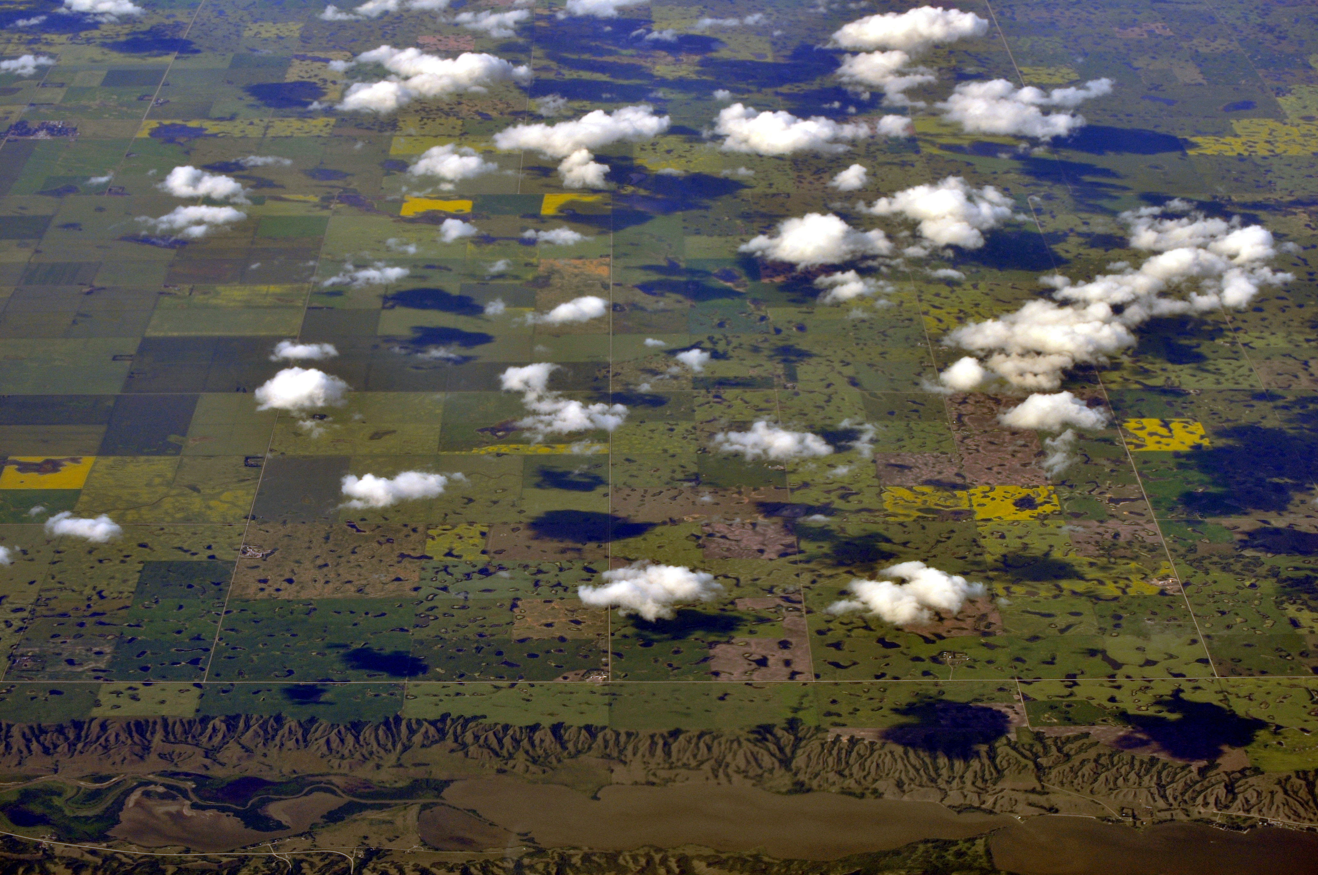 Aerial - muddy west end of Echo Lake, Saskatchewan 01 - white balanced (10618834016)