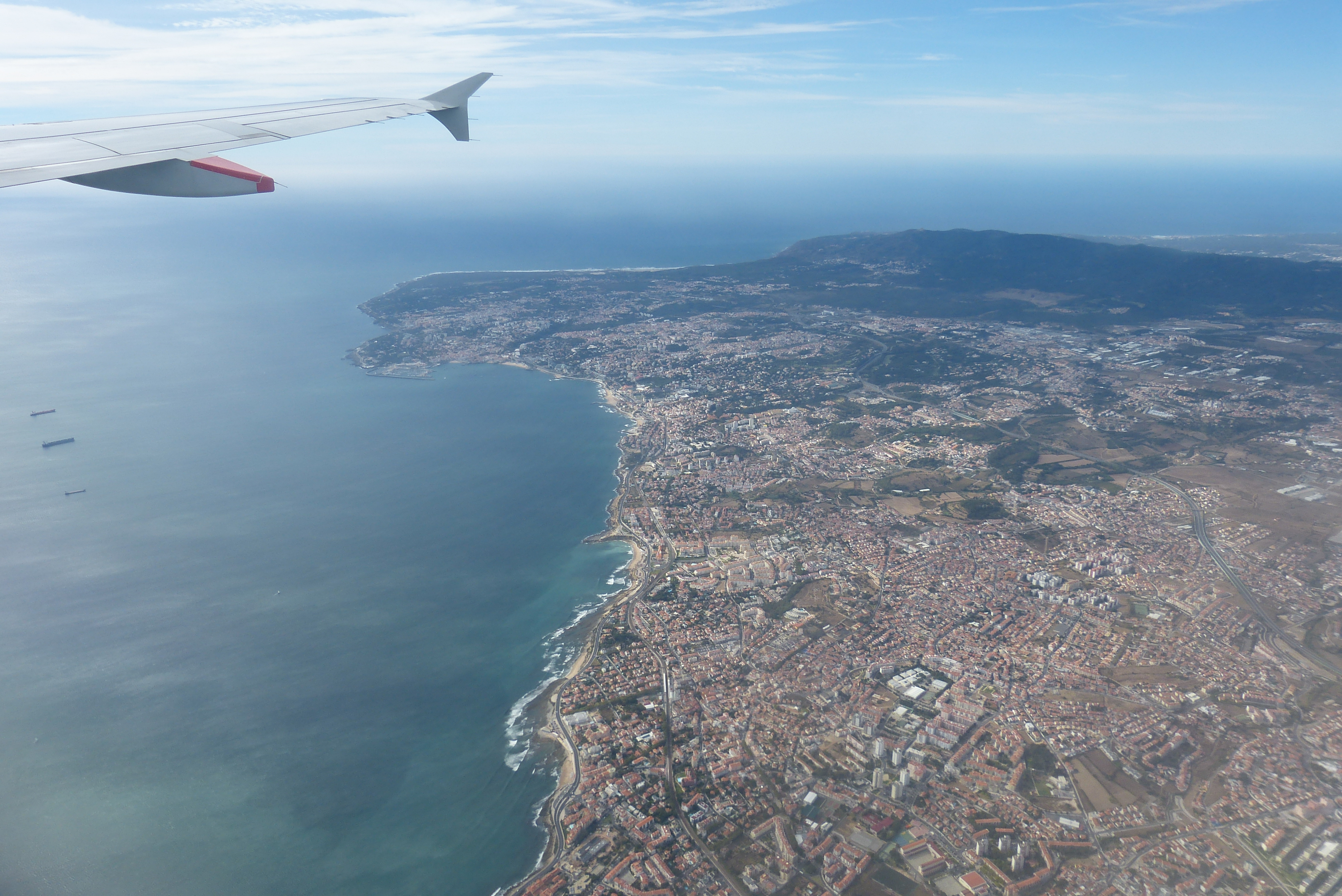 Aerial photograph of Lisbon to the west