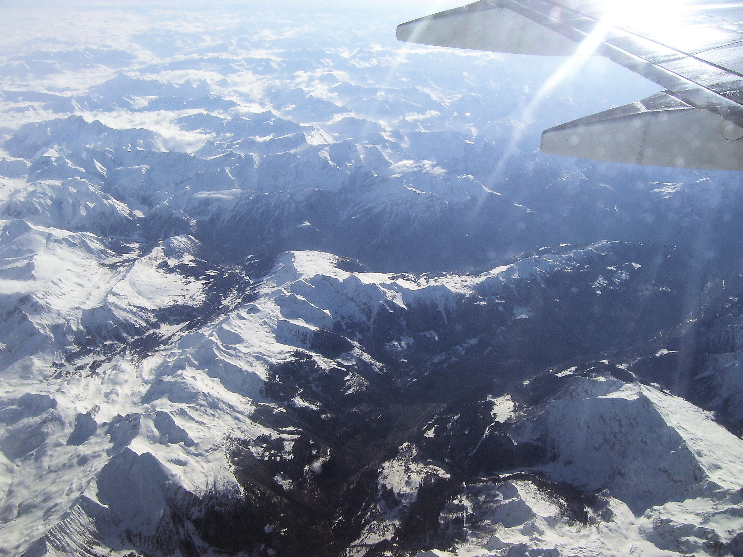 Aerial picture of the Alps