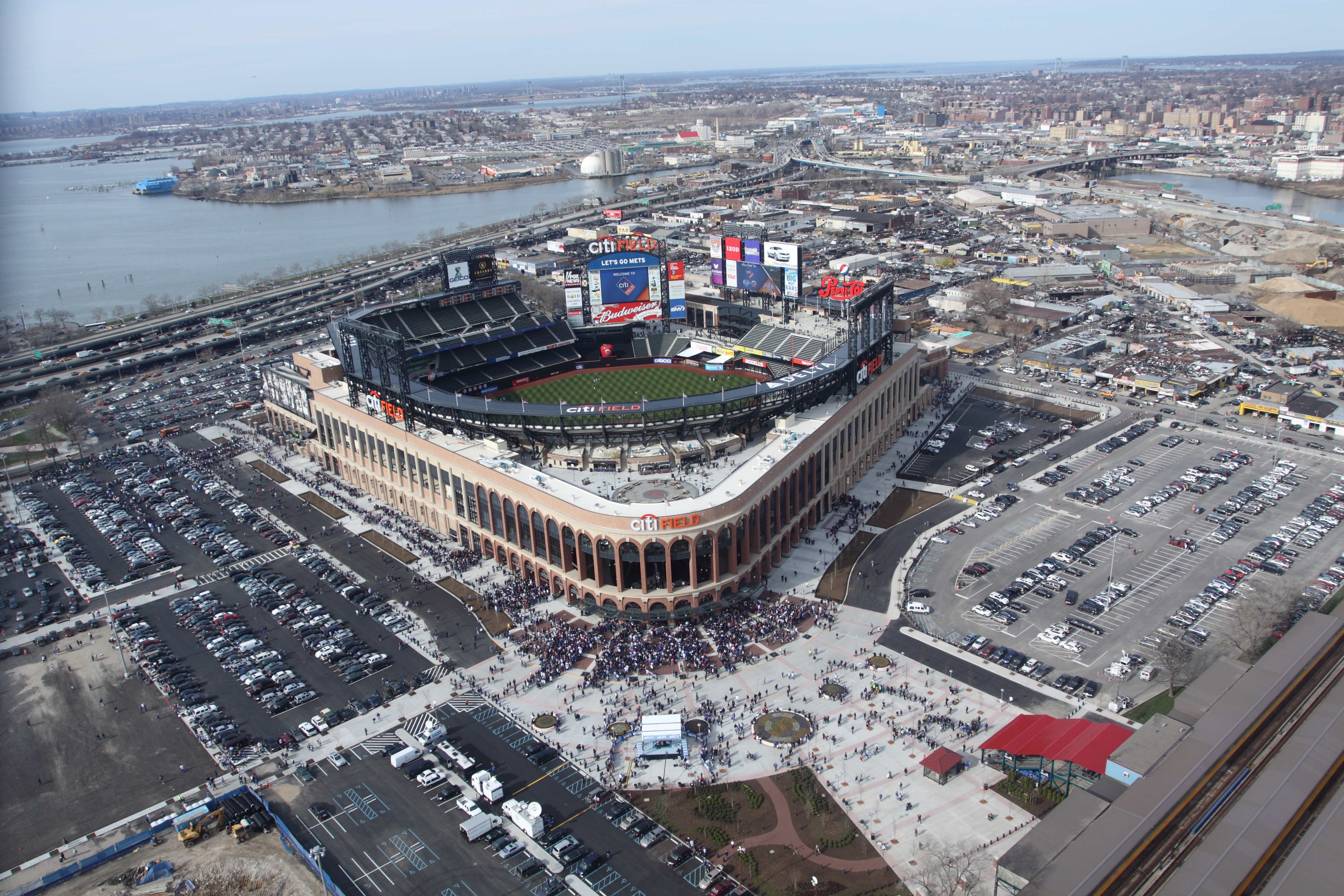 Aerial Shot of Citi Field Opening Day April 13th 2009