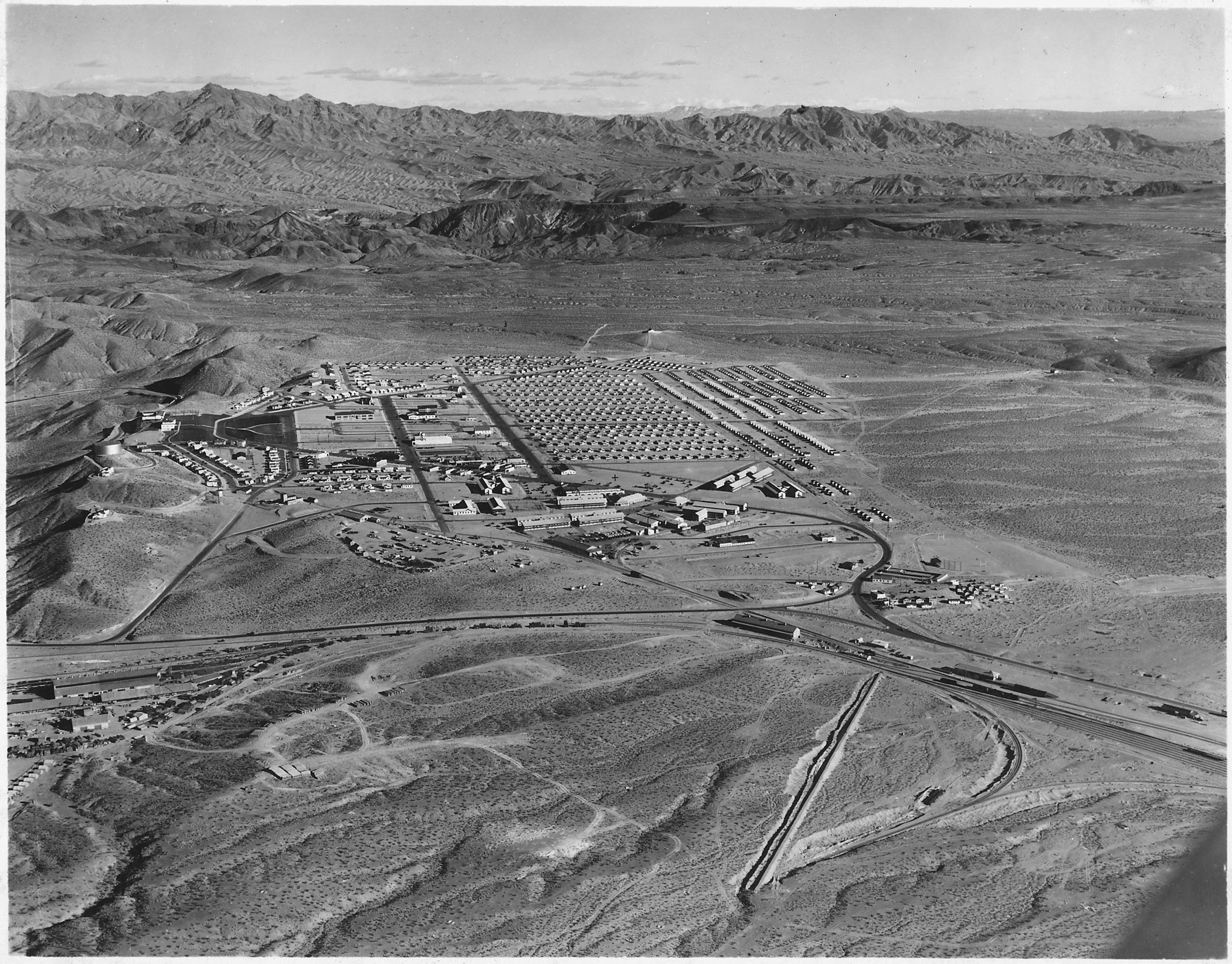 Aerial view of Boulder City, Nevada - NARA - 293834