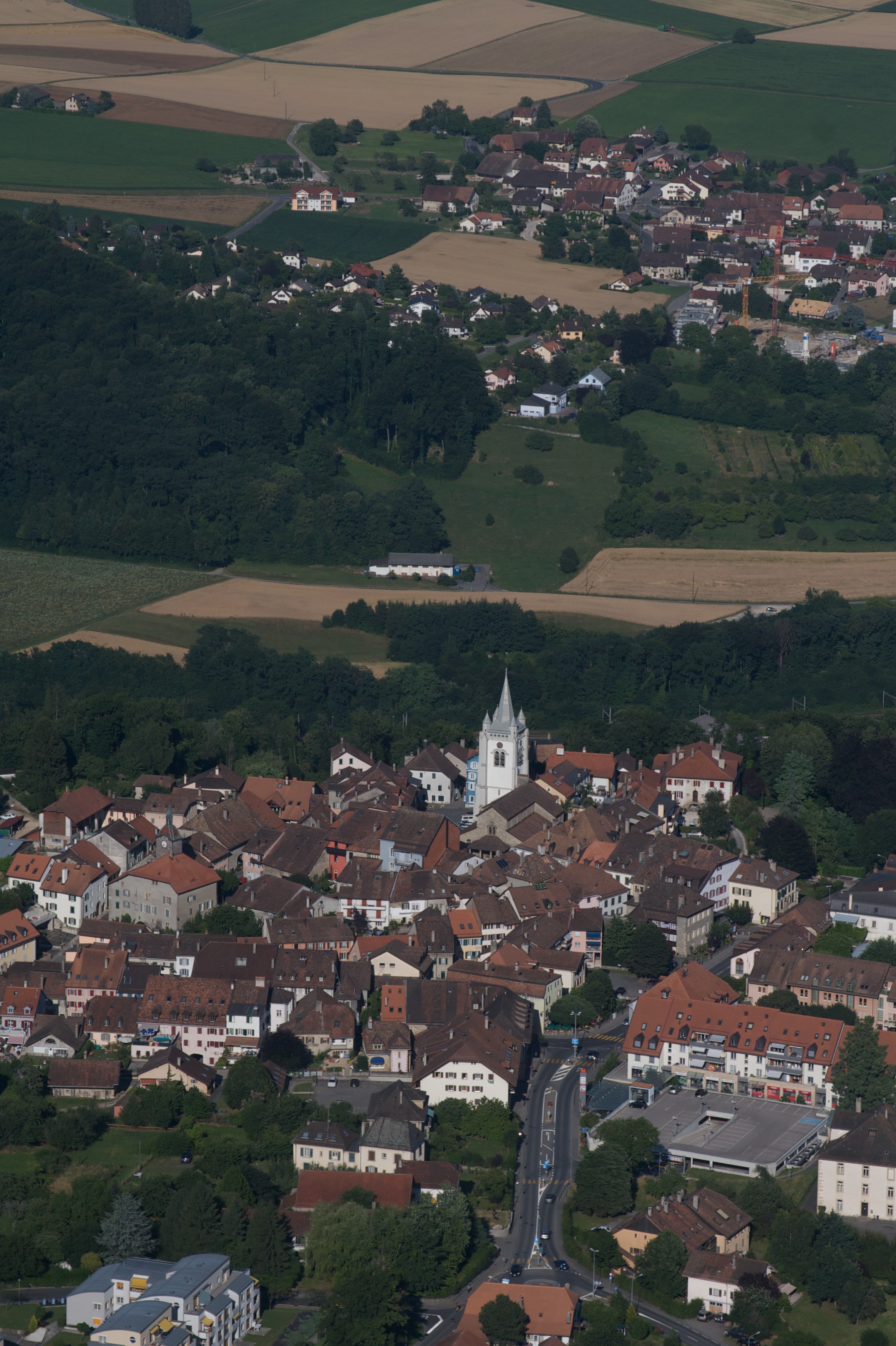 Aerial view of Cossonay, 2008-07-10