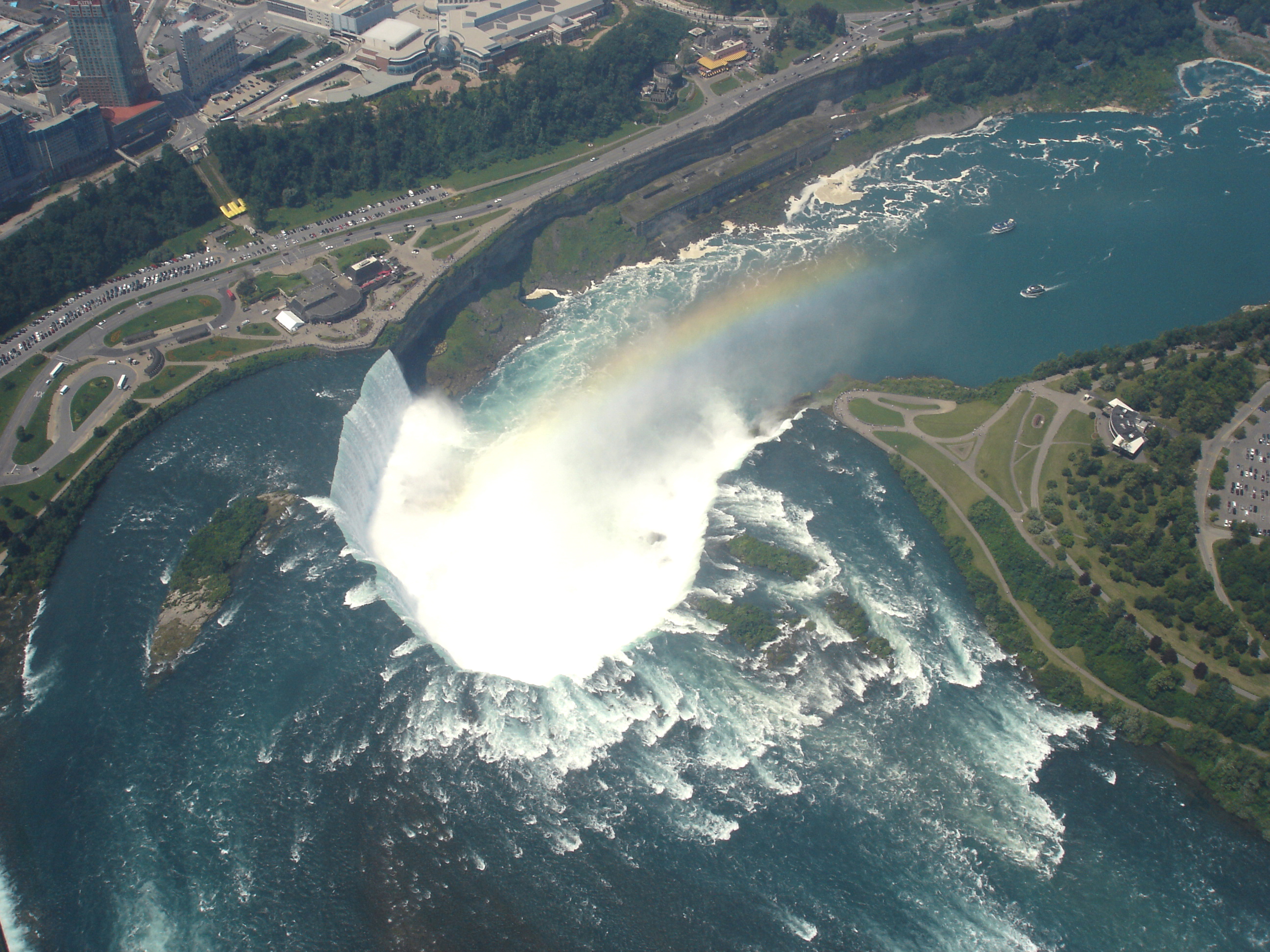 Horseshoe Falls from helicopter
