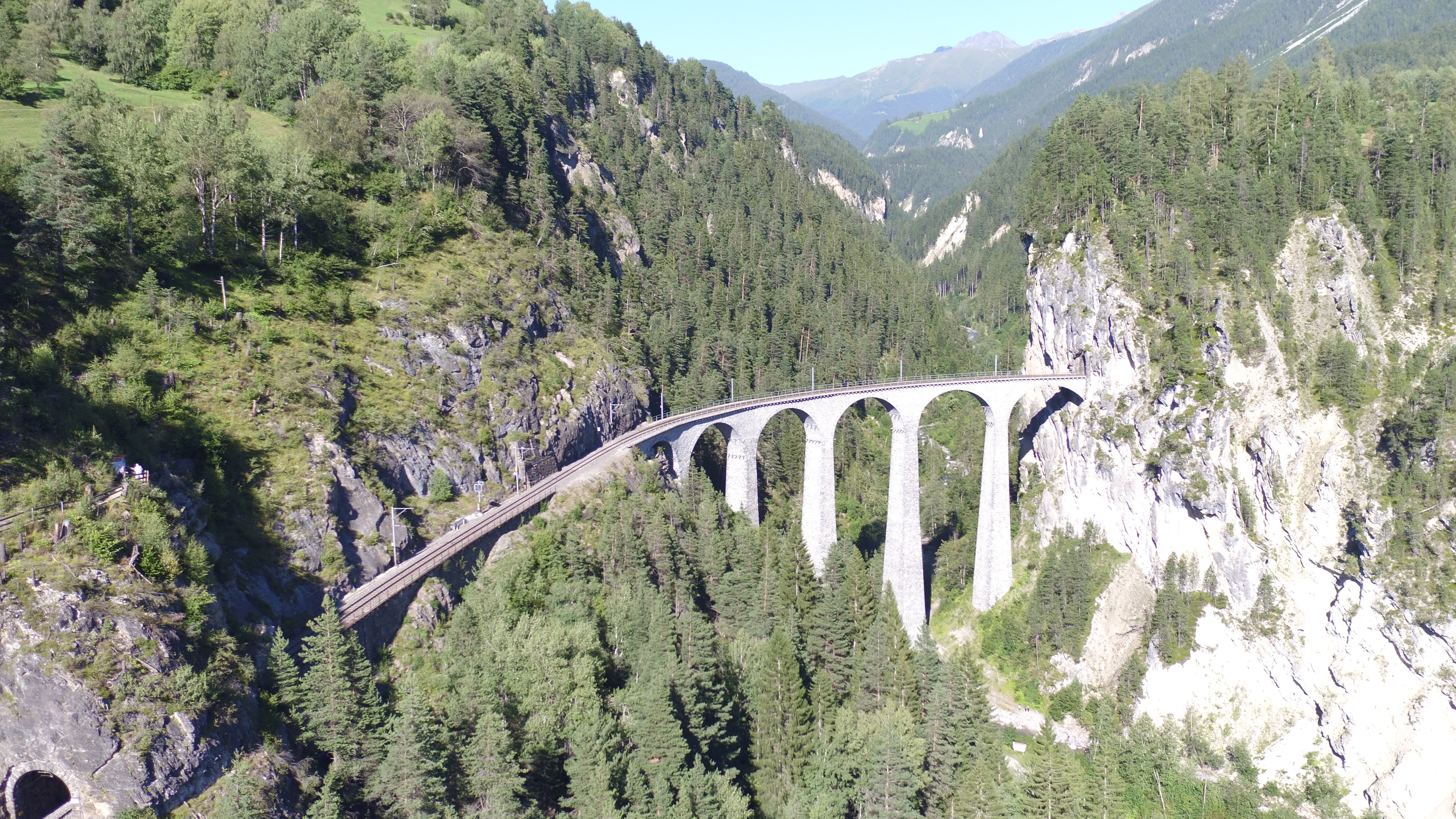 Landwasserviadukt, aerial photography 1