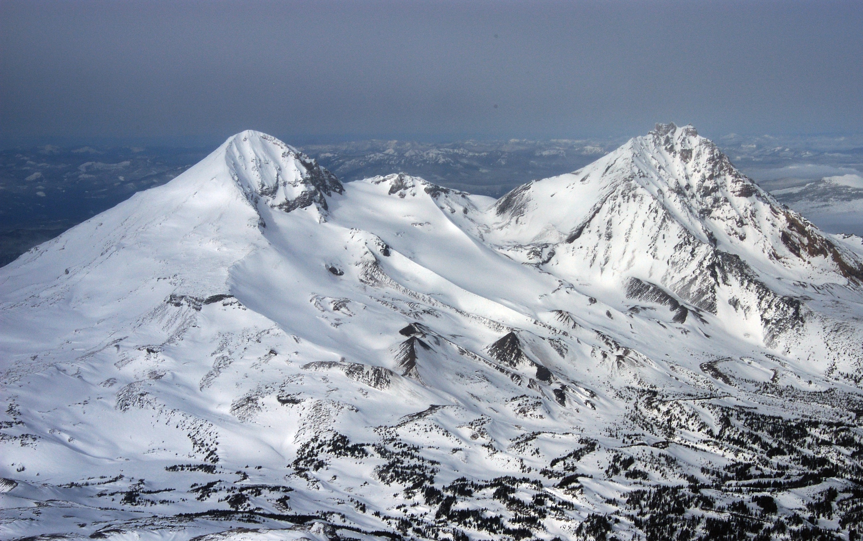 Middle and North Sister aerial