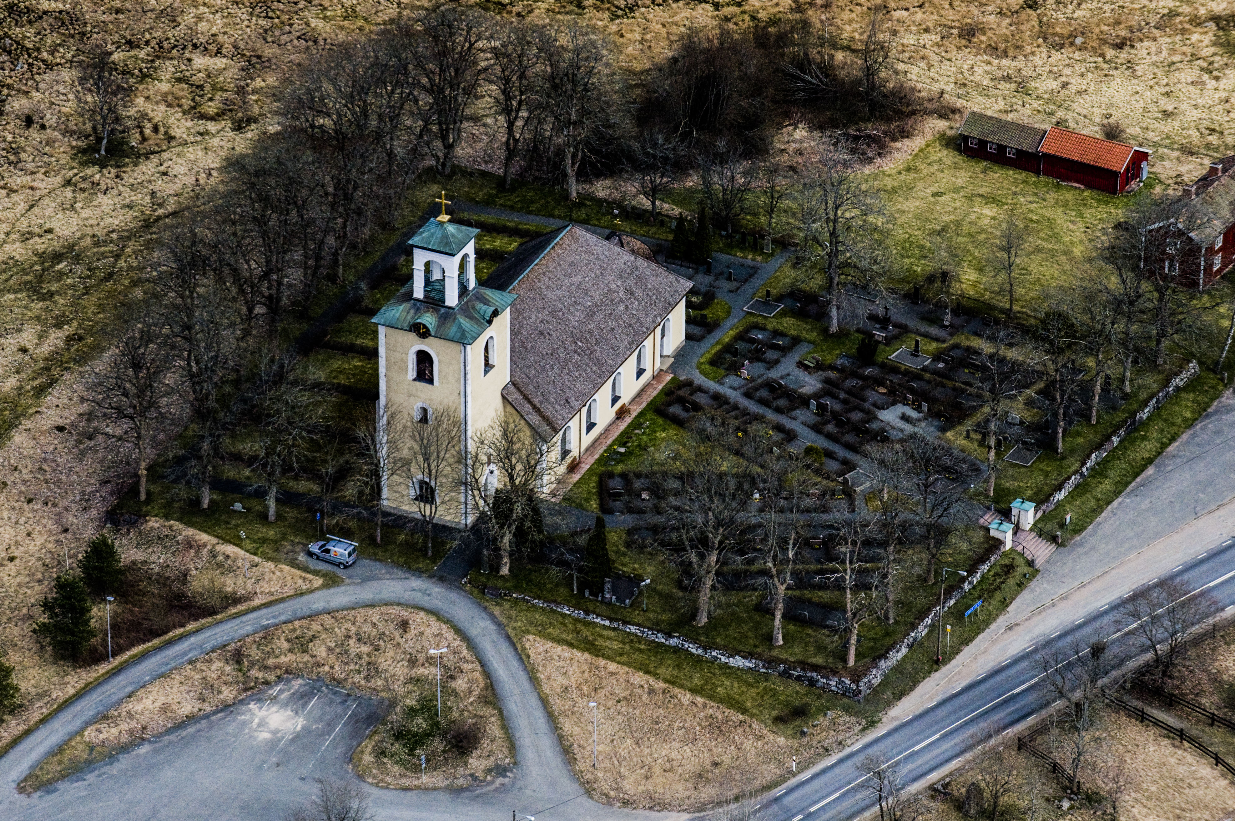 Nässjö gamla kyrka från luften