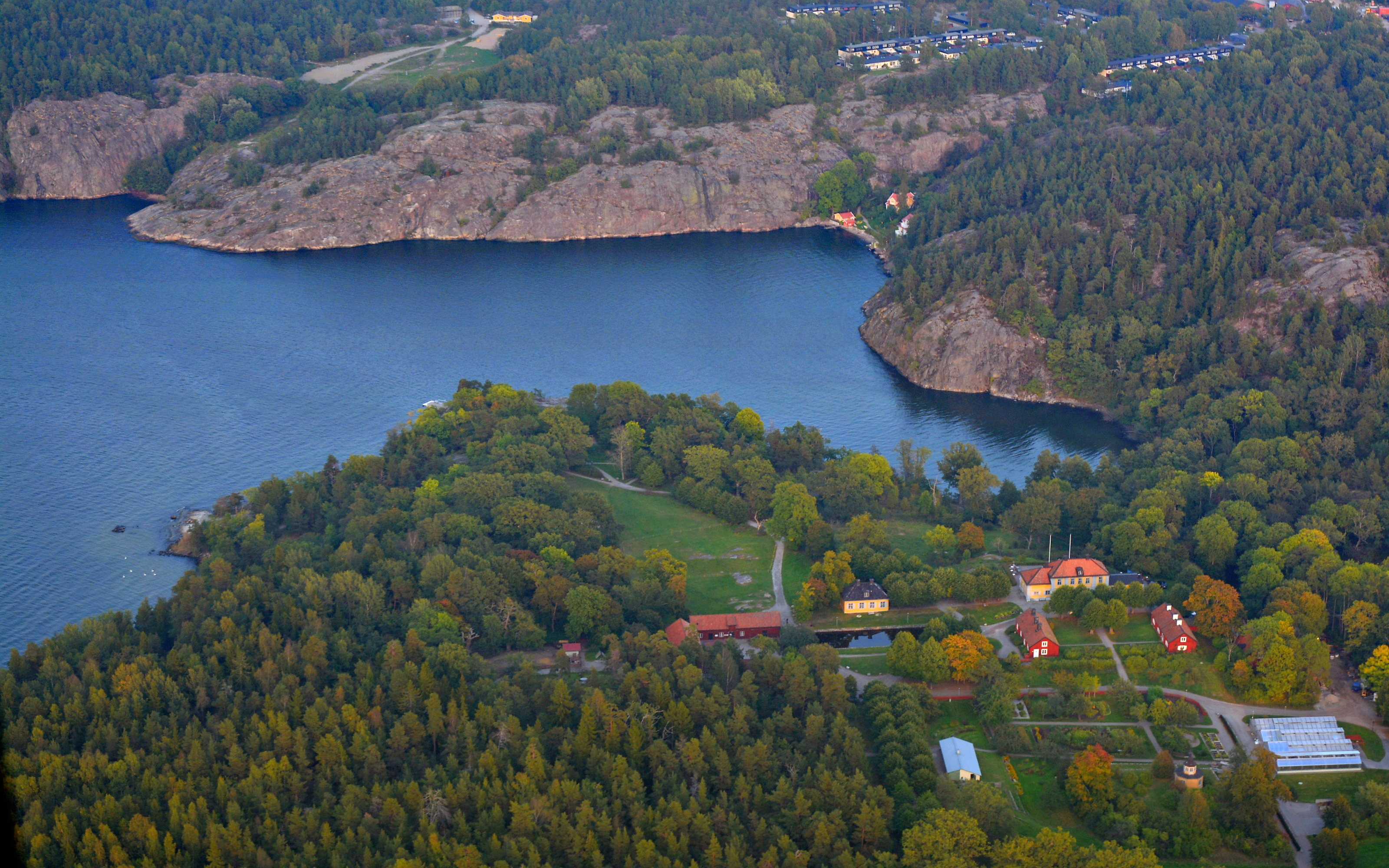 Nyckelviken, flygfoto 2014-09-20
