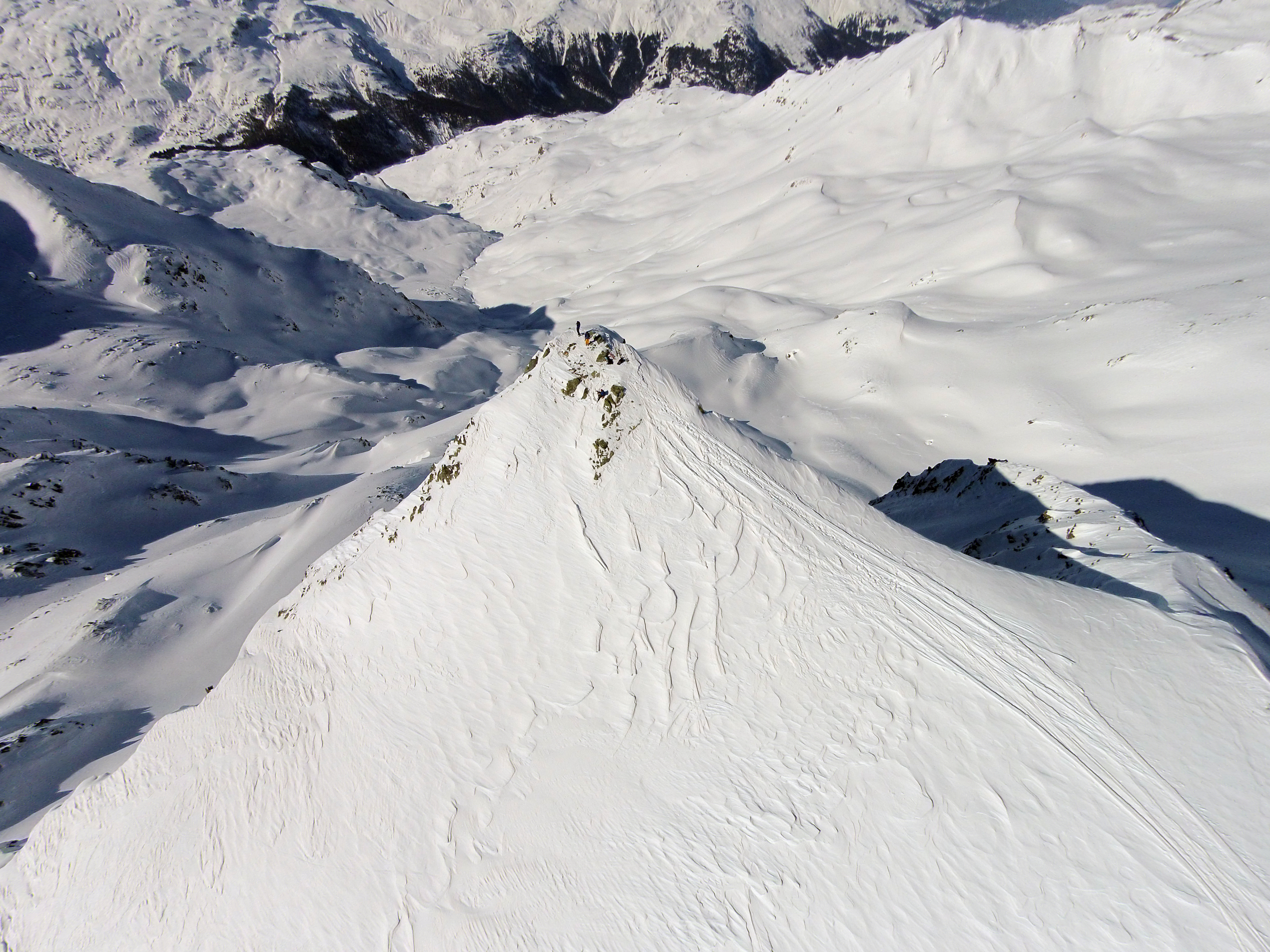 Piz Campagnung, aerial photography from west