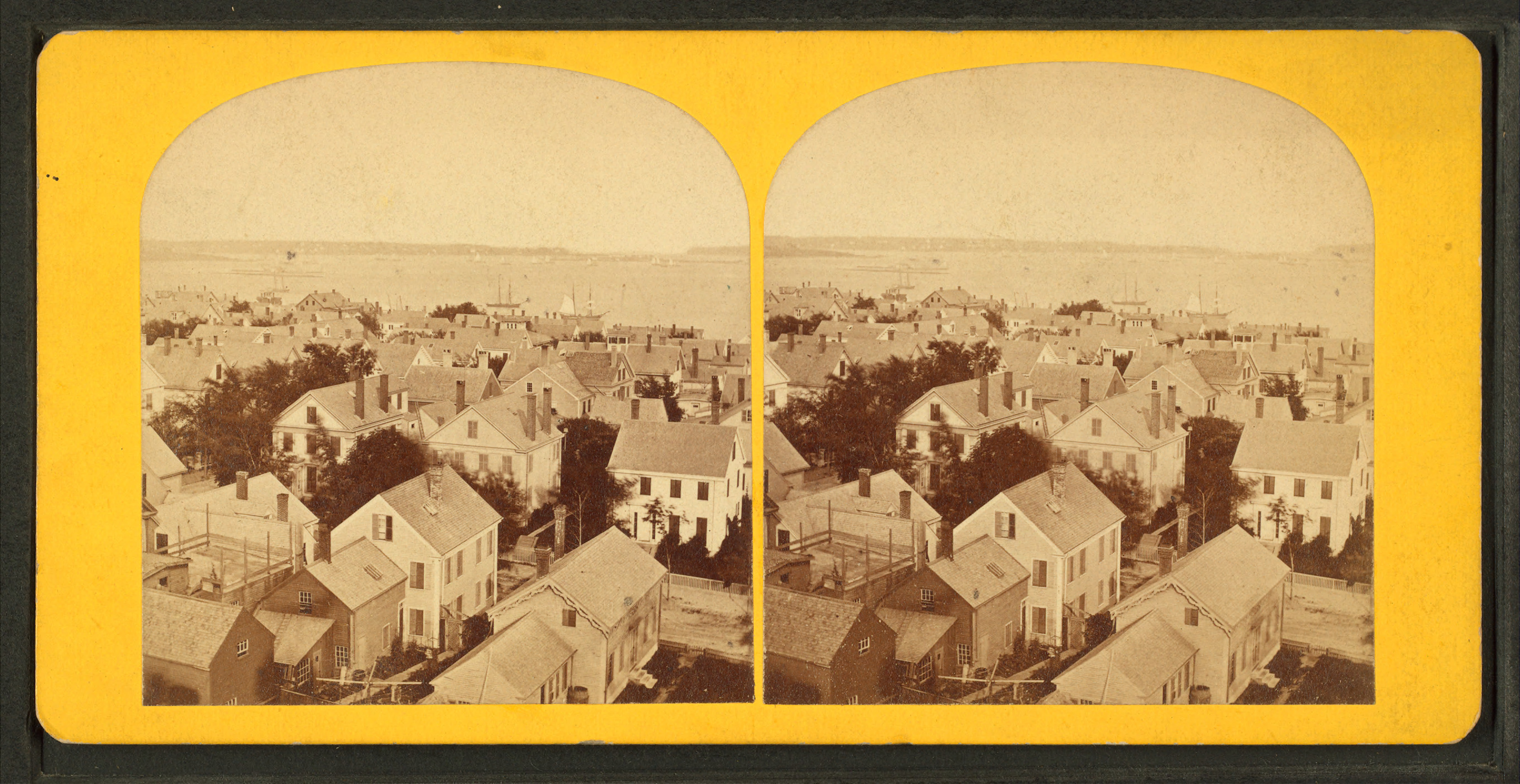 Portland Harbor, from Observatory (2), from Robert N. Dennis collection of stereoscopic views 2