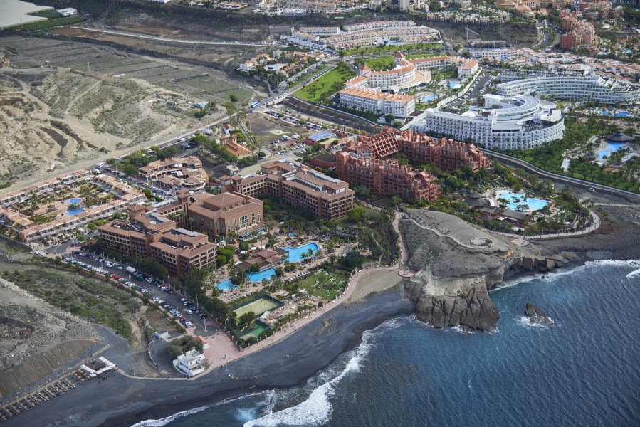 A0395 Tenerife, Hotels in Adeje aerial view