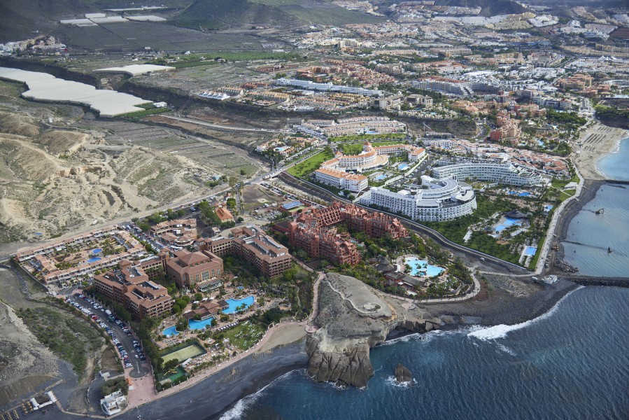A0398 Tenerife, Hotels in Adeje aerial view