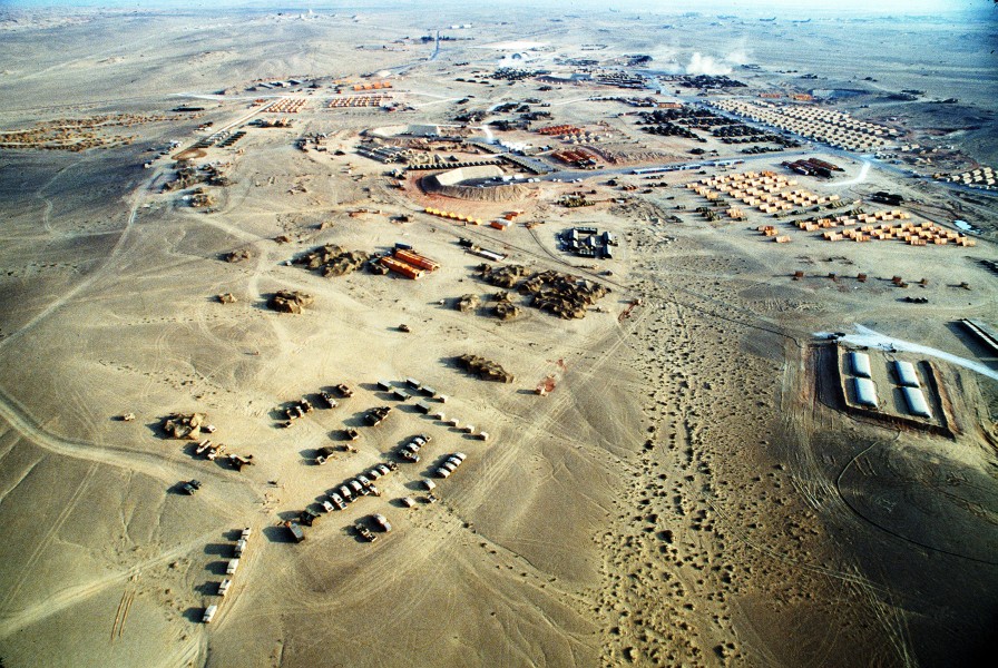 Aerial of encampment for Bright Star '94