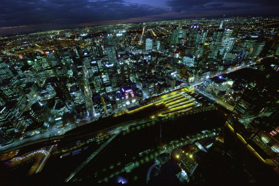 Aerial of Melbourne's Central Business District (CBD)