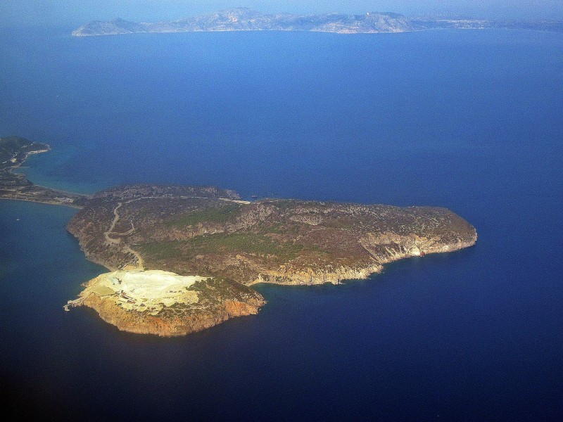 Aerial photograph of Gyali, Greece