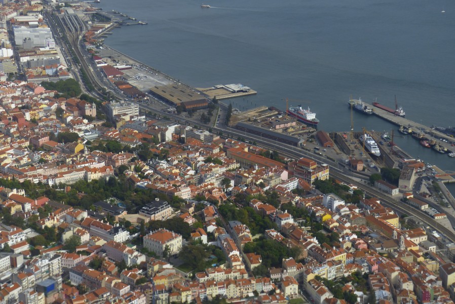 Aerial photograph of Lisbon