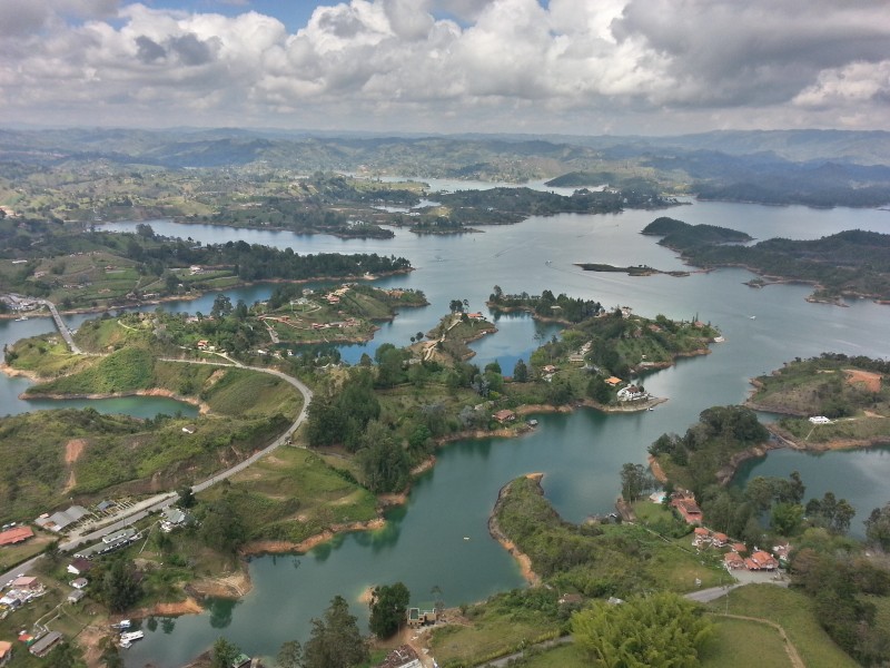 Aerial view at Guatape, Antioquia, Colombia