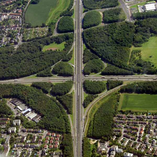 Aerial view of Autobahnkreuz Köln-Nord