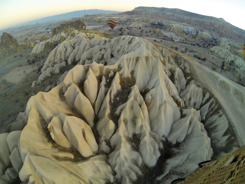 Aerial view of Cappadocia from hot air balloon 9234 Compressor