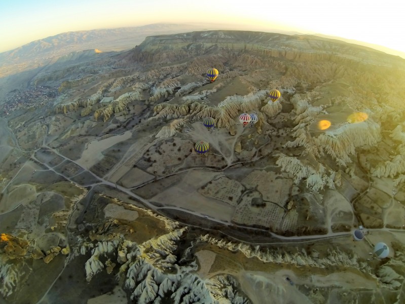 Aerial view of Cappadocia from hot air balloon 9279 Compressor rot3