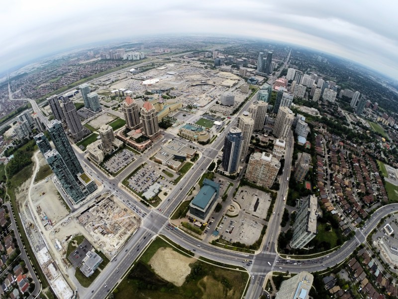 Aerial View of Downtown Mississauga