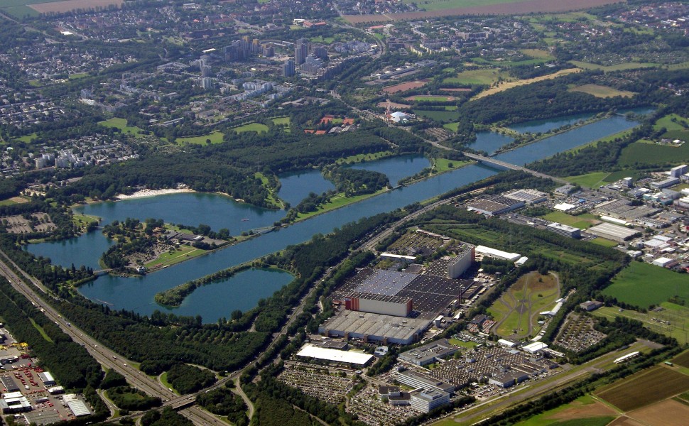 Aerial view of Fühlinger See