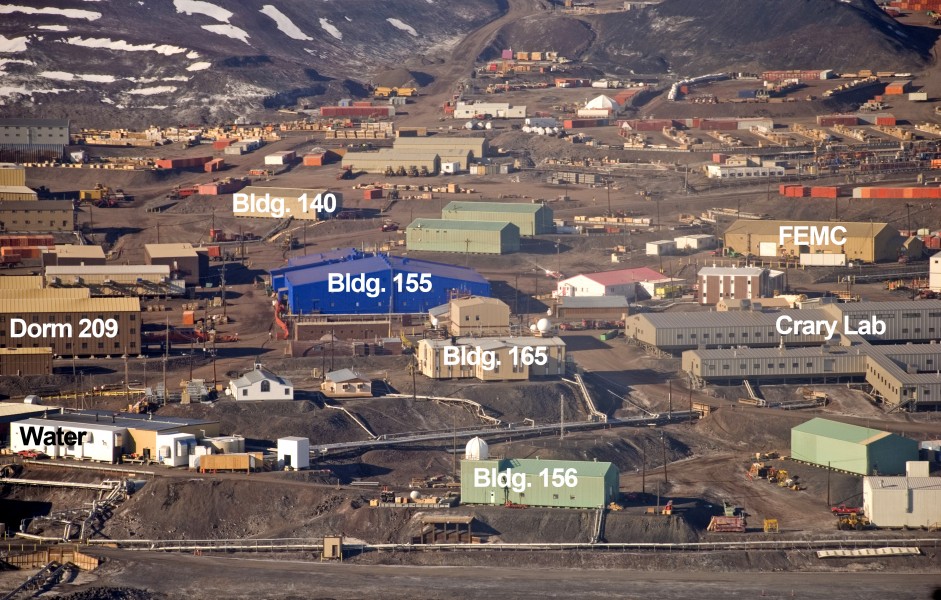 Aerial view of McMurdo Station - descriptions