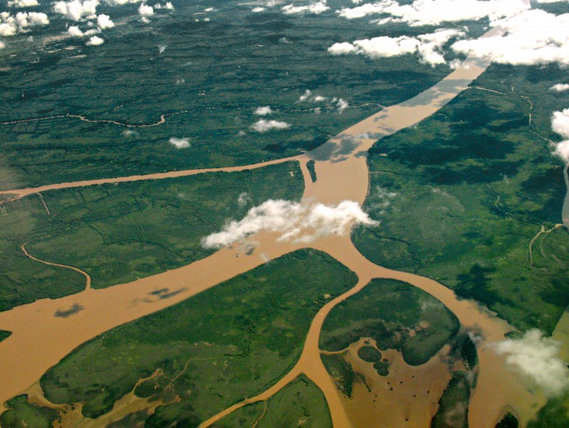 Aerial view of the Lower Paraná Delta, 2009-03-25
