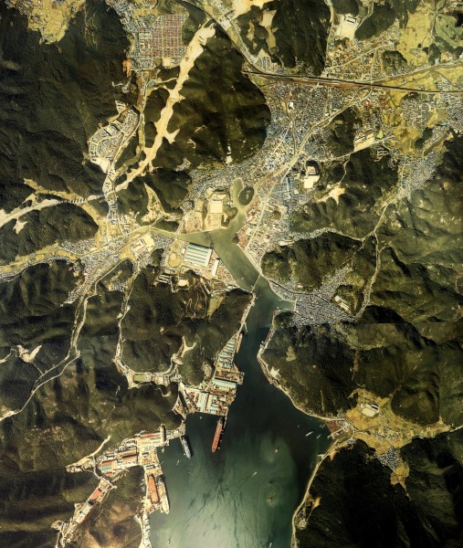Aioi city center area Aerial photograph.1980