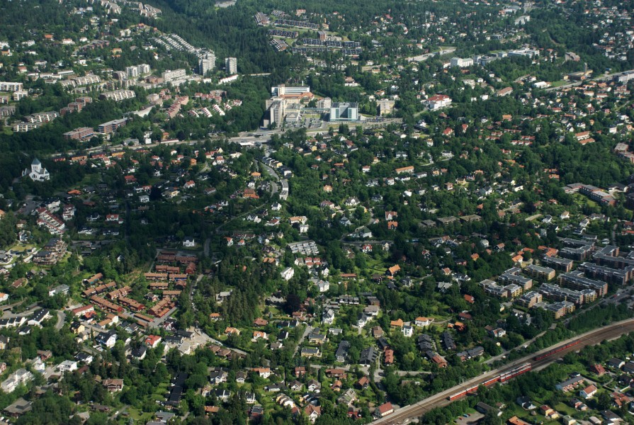 Bydel Ullern, Oslo. from air