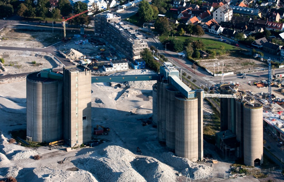 Cementfabriken på Limhamn–flygbild 06 september 2014