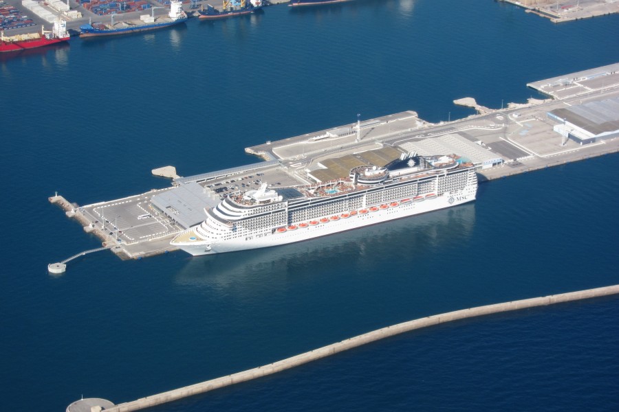 Cruise boat in Marseille sea port